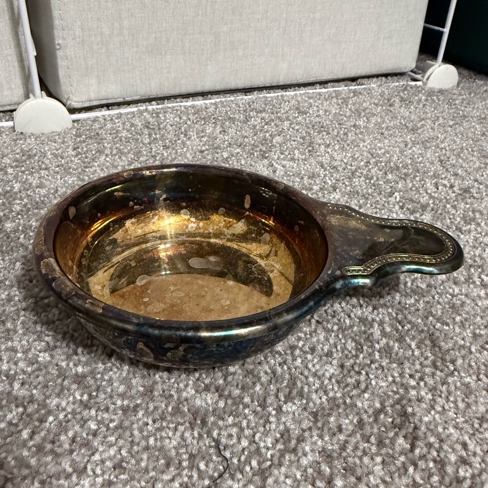 Elegant Silver Baby Dish